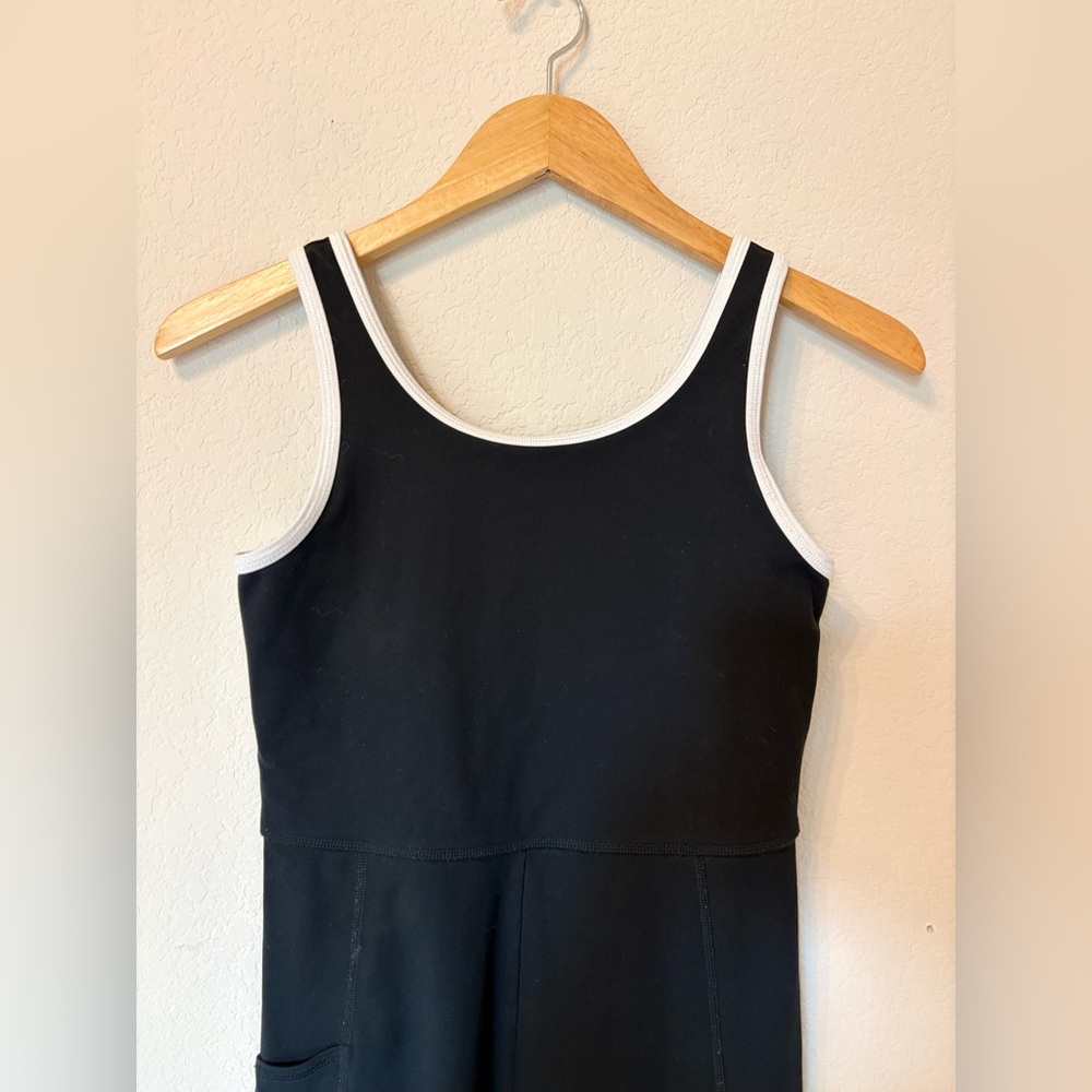 Abercrombie Kids GIRLS Black Jumpsuit White Edging ypb - Picture 3 of 8